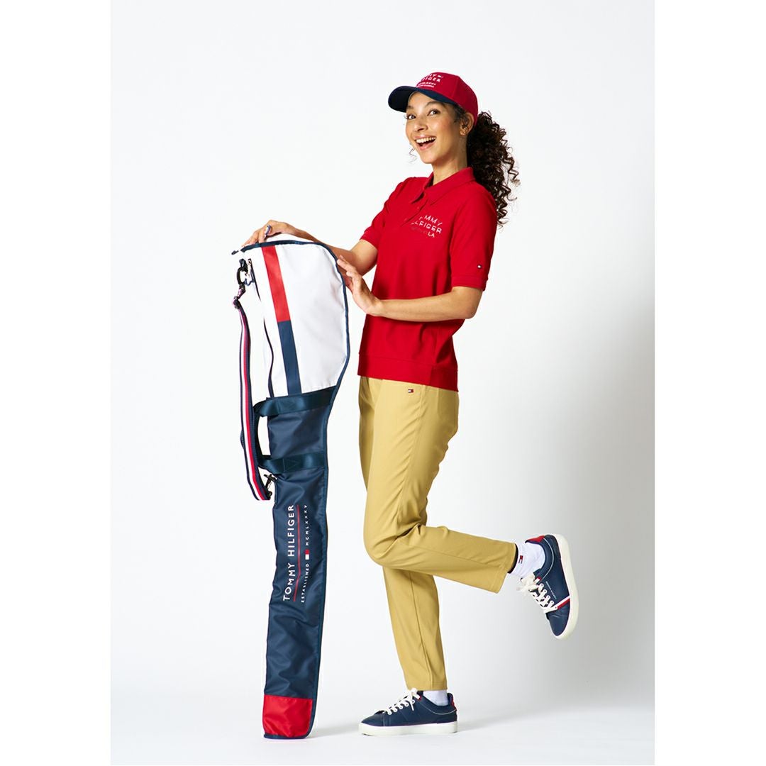 TommyHilfigerGolf トミーヒルフィガーゴルフ レディース 九分丈パンツ サンドベージュ モデル着用1