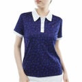 トミー ヒルフィガー ゴルフ TOMMY HILFIGER GOLF レディース ロゴジャカード クレリックポロシャツ THLA620 ネイビー