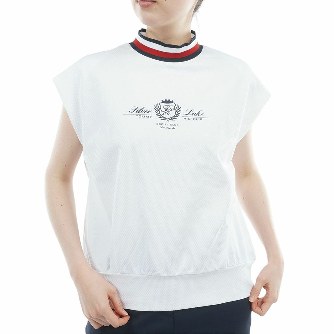 トミー ヒルフィガー ゴルフ TOMMY HILFIGER GOLF レディース フレンチコクーン モックネックシャツ THLA621 ホワイト