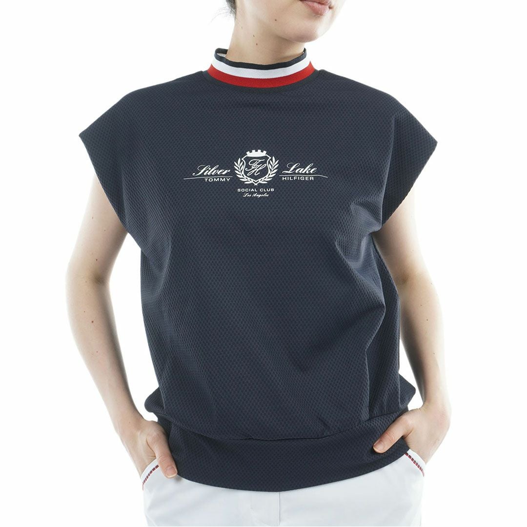 トミー ヒルフィガー ゴルフ TOMMY HILFIGER GOLF レディース フレンチコクーン モックネックシャツ THLA621 ネイビー