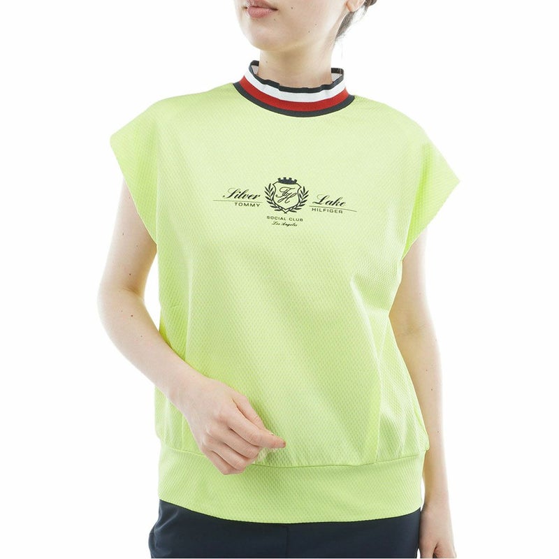 トミー ヒルフィガー ゴルフ TOMMY HILFIGER GOLF レディース フレンチコクーン モックネックシャツ THLA621 ライムグリーン