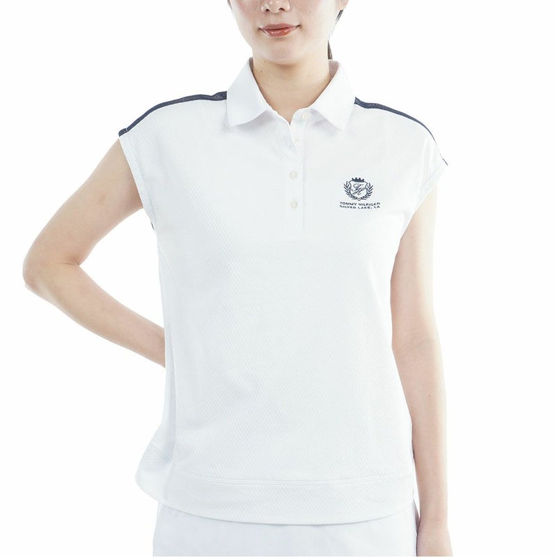 トミー ヒルフィガー ゴルフ TOMMY HILFIGER GOLF レディース ラウンドヘム フレンチポロシャツ THLA622 ホワイト