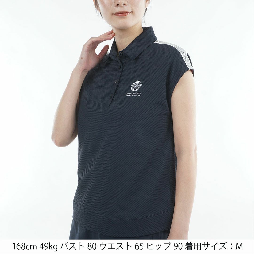 トミー ヒルフィガー ゴルフ TOMMY HILFIGER GOLF レディース ラウンドヘム フレンチポロシャツ THLA622 ネイビー