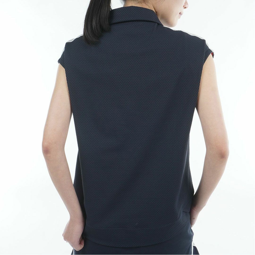 トミー ヒルフィガー ゴルフ TOMMY HILFIGER GOLF レディース ラウンドヘム フレンチポロシャツ THLA622 ネイビー