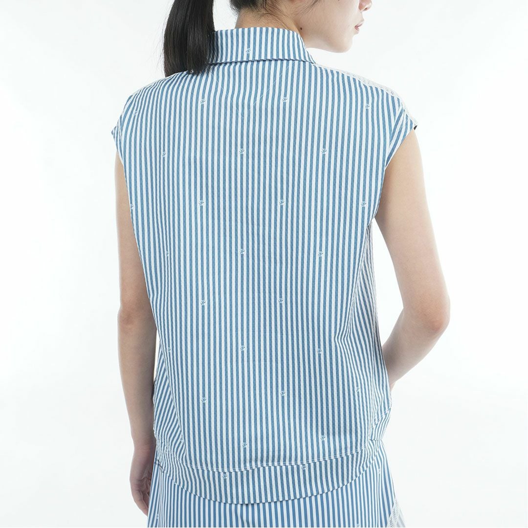 トミー ヒルフィガー ゴルフ TOMMY HILFIGER GOLF レディース ラウンドヘム フレンチポロシャツ THLA622 ブルー