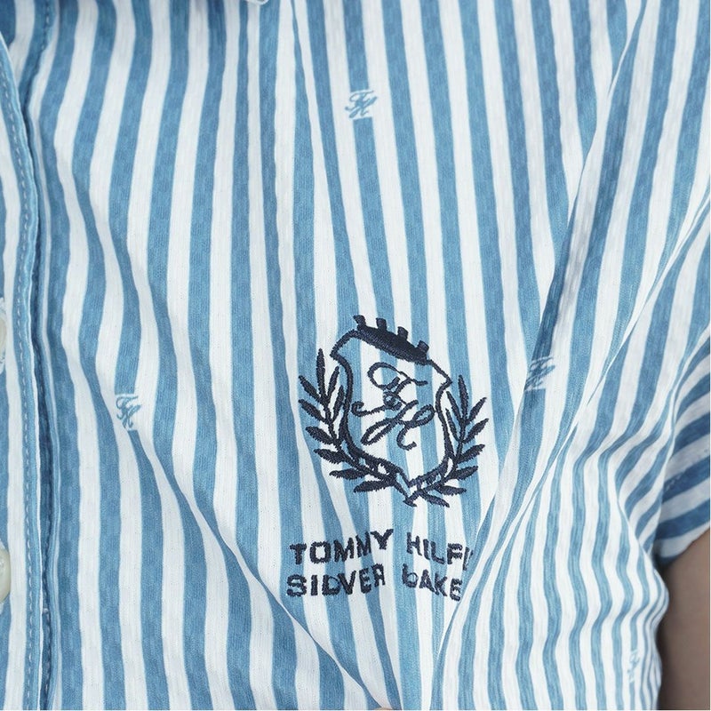 トミー ヒルフィガー ゴルフ TOMMY HILFIGER GOLF レディース ラウンドヘム フレンチポロシャツ THLA622 ブルー