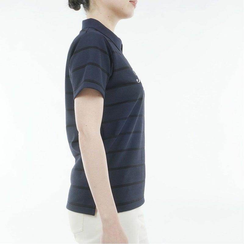 トミー ヒルフィガー ゴルフ TOMMY HILFIGER GOLF レディース ボーダースリット モックネックシャツ THLA624 ネイビー