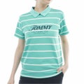 トミー ヒルフィガー ゴルフ TOMMY HILFIGER GOLF レディース ボーダースリット モックネックシャツ THLA624 ブルーグリーン