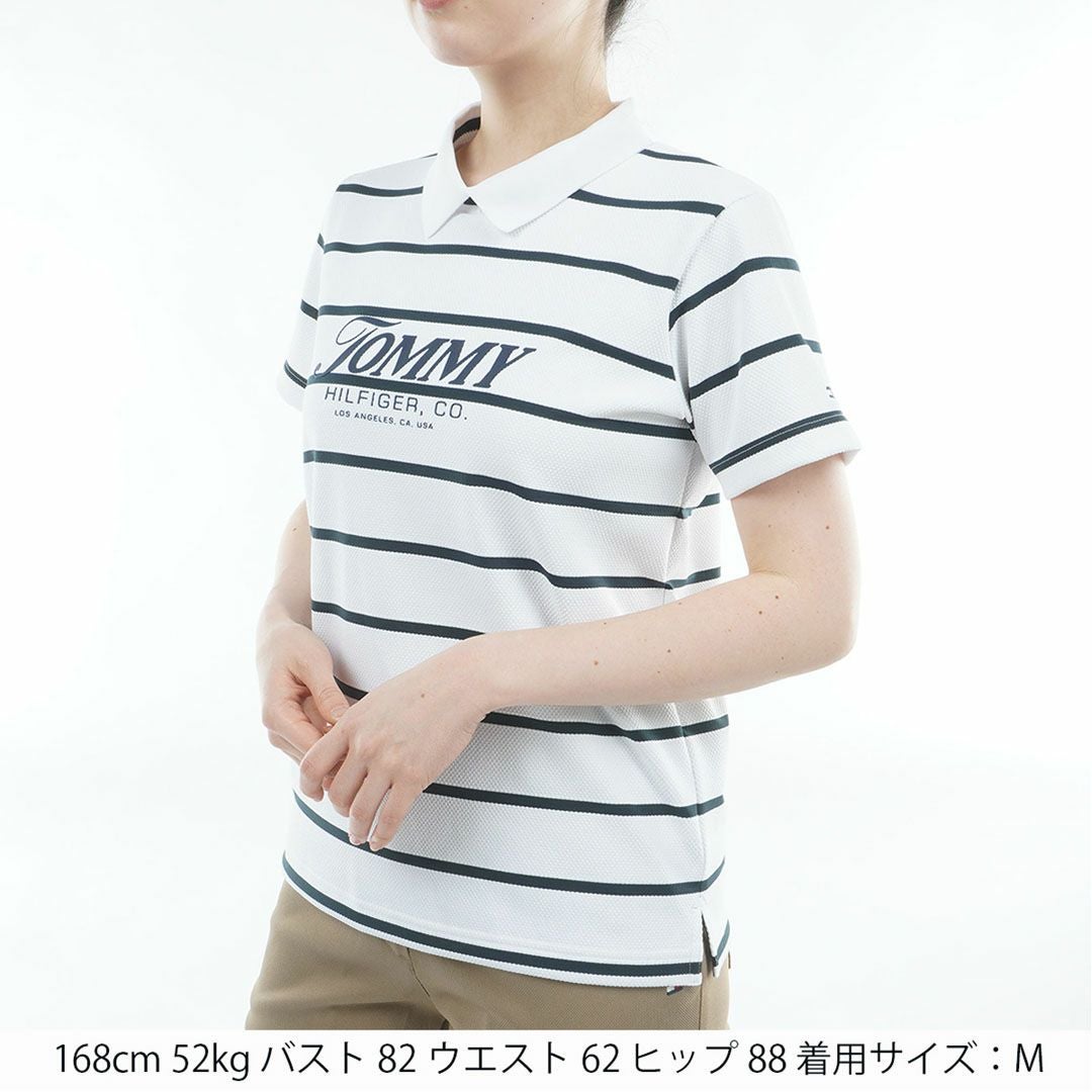 トミー ヒルフィガー ゴルフ TOMMY HILFIGER GOLF レディース ボーダースリット モックネックシャツ THLA624 マルチ