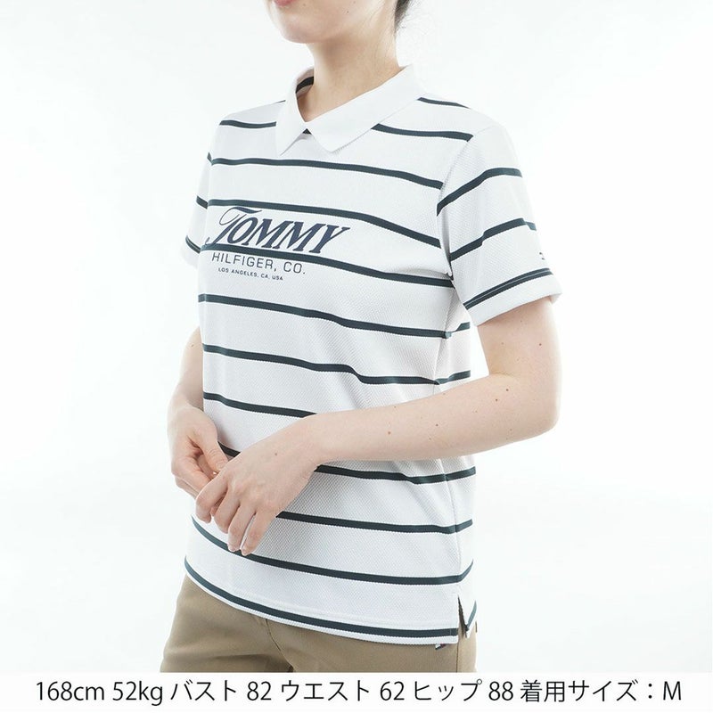 トミー ヒルフィガー ゴルフ TOMMY HILFIGER GOLF レディース ボーダースリット モックネックシャツ THLA624 マルチ
