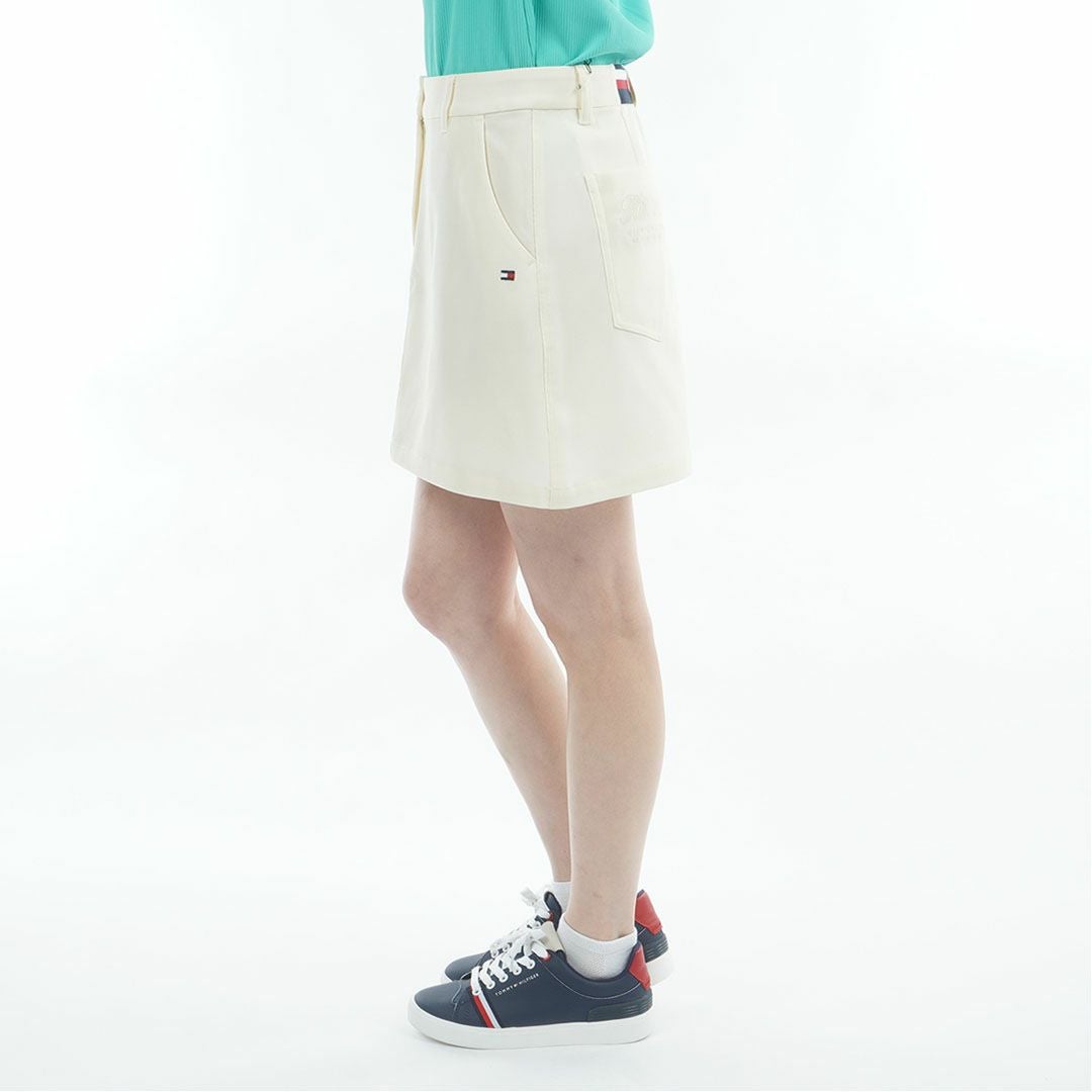 トミー ヒルフィガー ゴルフ TOMMY HILFIGER GOLF レディース パナマメッシュ スカート THLA625 オフホワイト