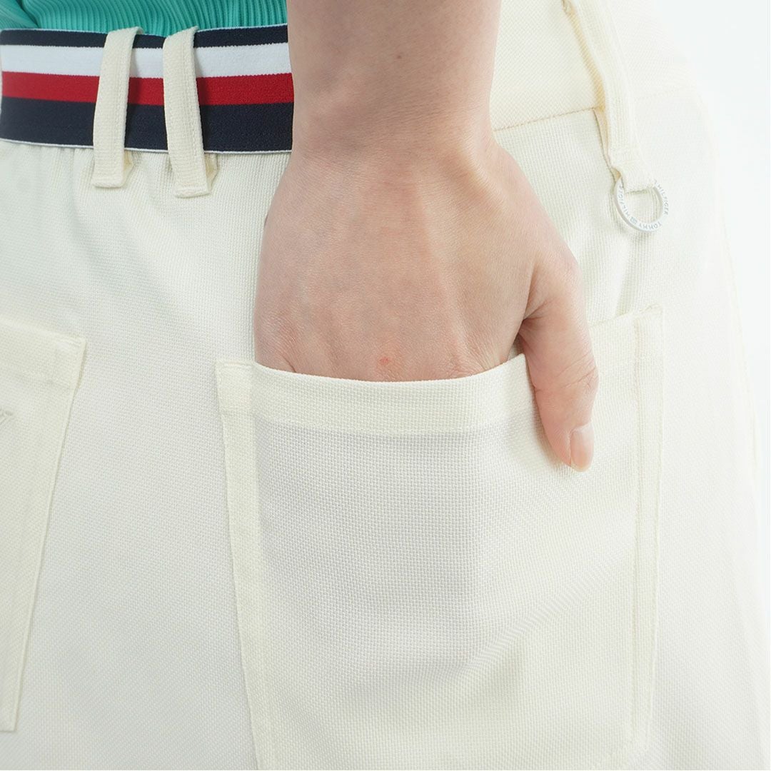 トミー ヒルフィガー ゴルフ TOMMY HILFIGER GOLF レディース パナマメッシュ スカート THLA625 オフホワイト