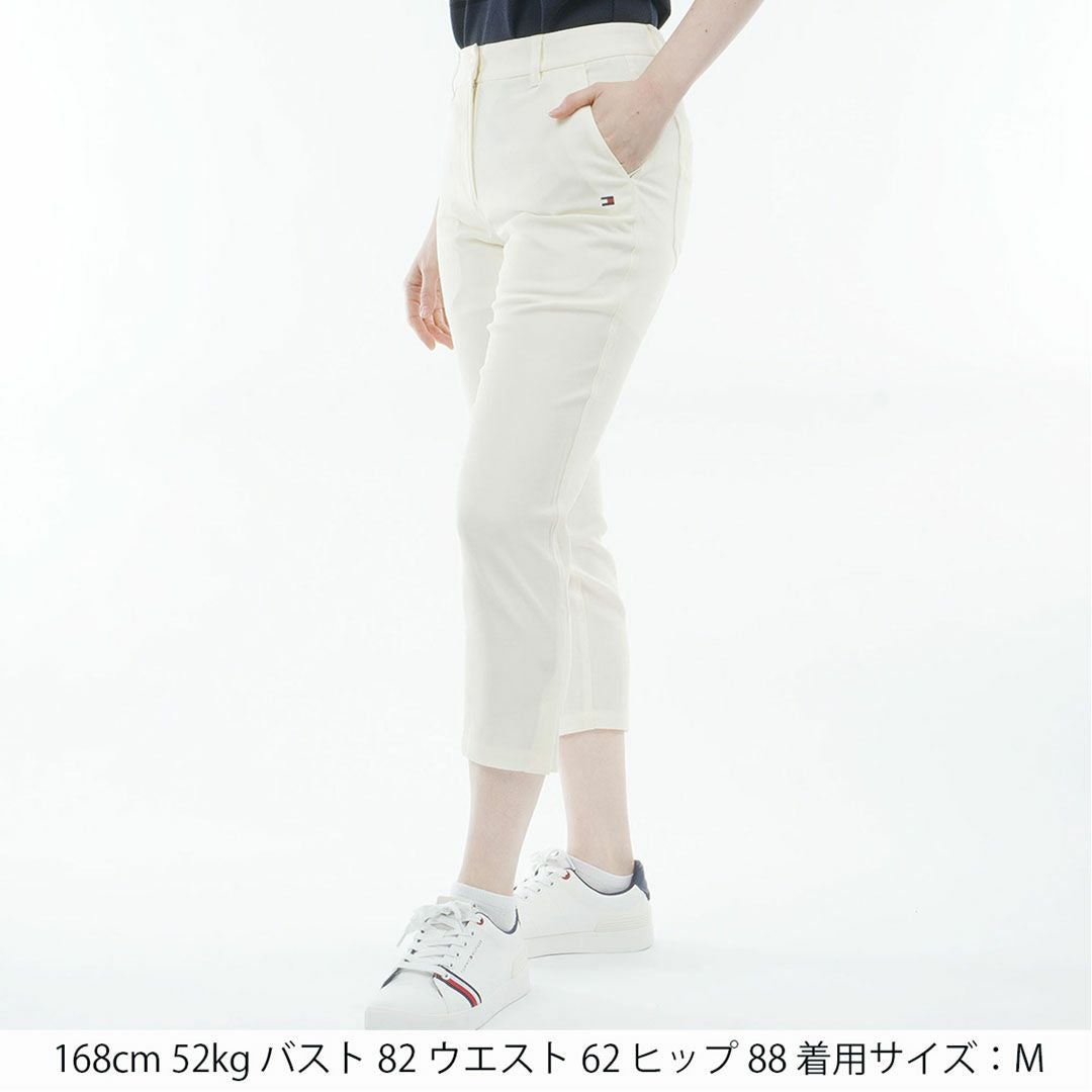 トミー ヒルフィガー ゴルフ TOMMY HILFIGER GOLF レディース パナマメッシュ 七分丈パンツ THLA626 オフホワイト