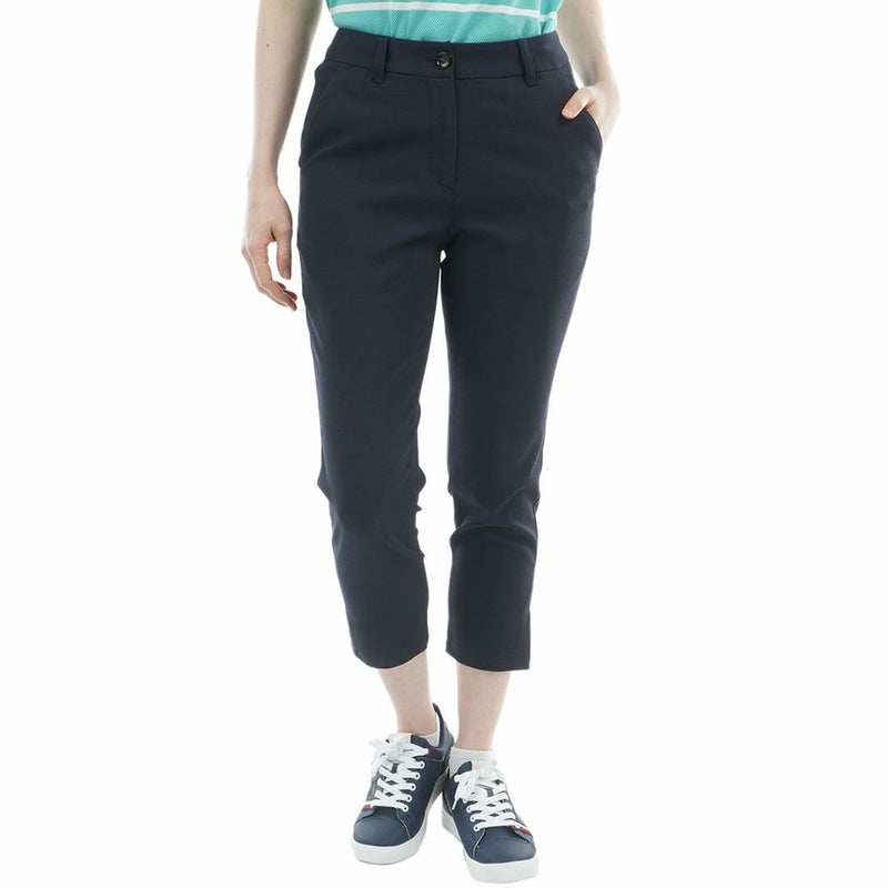 トミー ヒルフィガー ゴルフ TOMMY HILFIGER GOLF レディース パナマメッシュ 七分丈パンツ THLA626 ネイビー