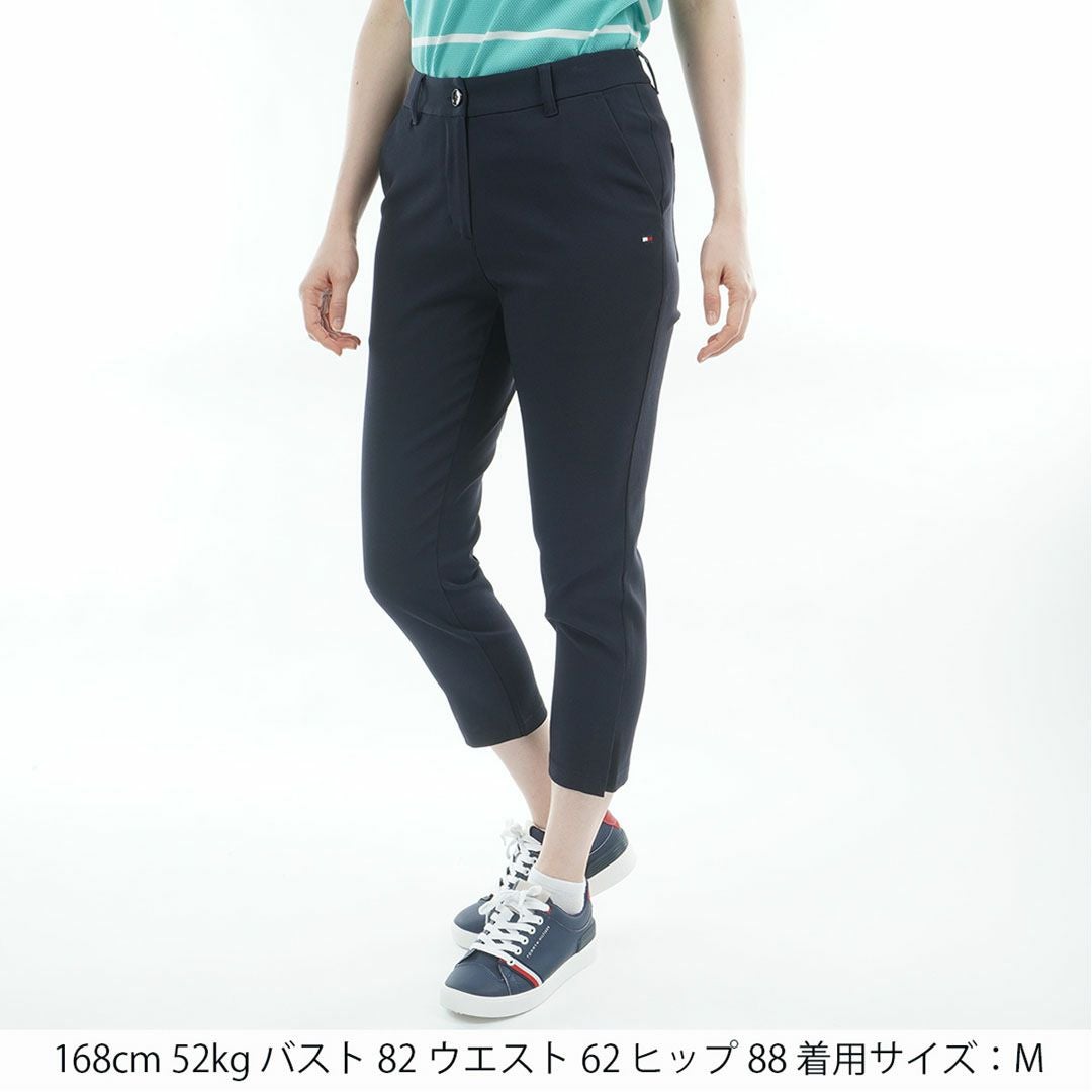 トミー ヒルフィガー ゴルフ TOMMY HILFIGER GOLF レディース パナマメッシュ 七分丈パンツ THLA626 ネイビー