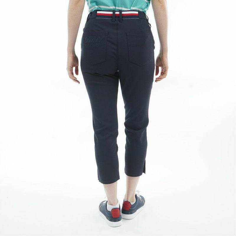 トミー ヒルフィガー ゴルフ TOMMY HILFIGER GOLF レディース パナマメッシュ 七分丈パンツ THLA626 ネイビー