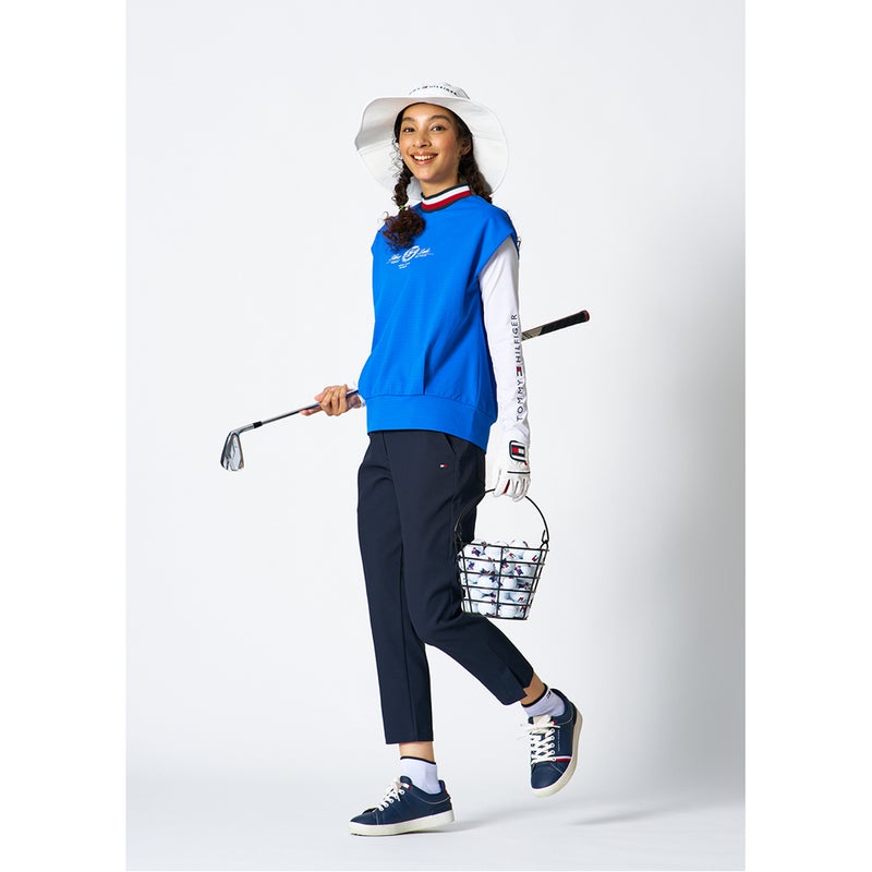 トミー ヒルフィガー ゴルフ TOMMY HILFIGER GOLF レディース パナマメッシュ 七分丈パンツ THLA626 ネイビー
