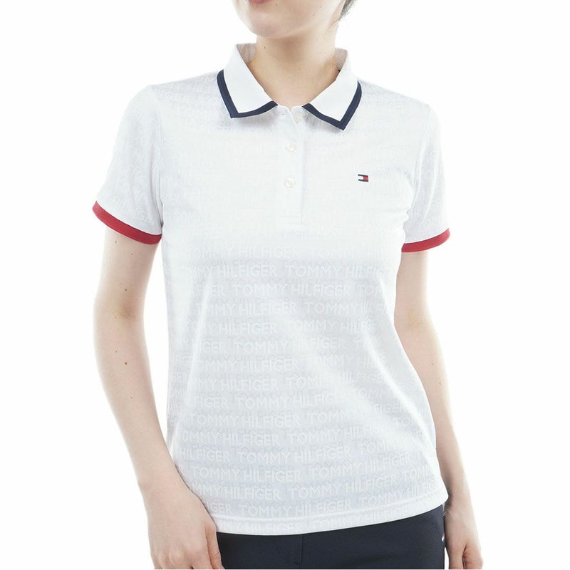 トミー ヒルフィガー ゴルフ TOMMY HILFIGER GOLF レディース ロゴジャカード ポロシャツ THLA627 ホワイト