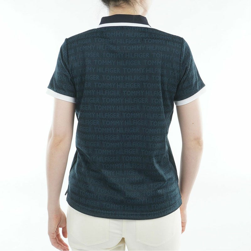 トミー ヒルフィガー ゴルフ TOMMY HILFIGER GOLF レディース ロゴジャカード ポロシャツ THLA627 ネイビー