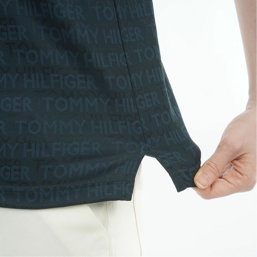 トミー ヒルフィガー ゴルフ TOMMY HILFIGER GOLF レディース ロゴジャカード ポロシャツ THLA627 ネイビー