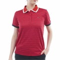 トミー ヒルフィガー ゴルフ TOMMY HILFIGER GOLF レディース ロゴジャカード ポロシャツ THLA627 レッド