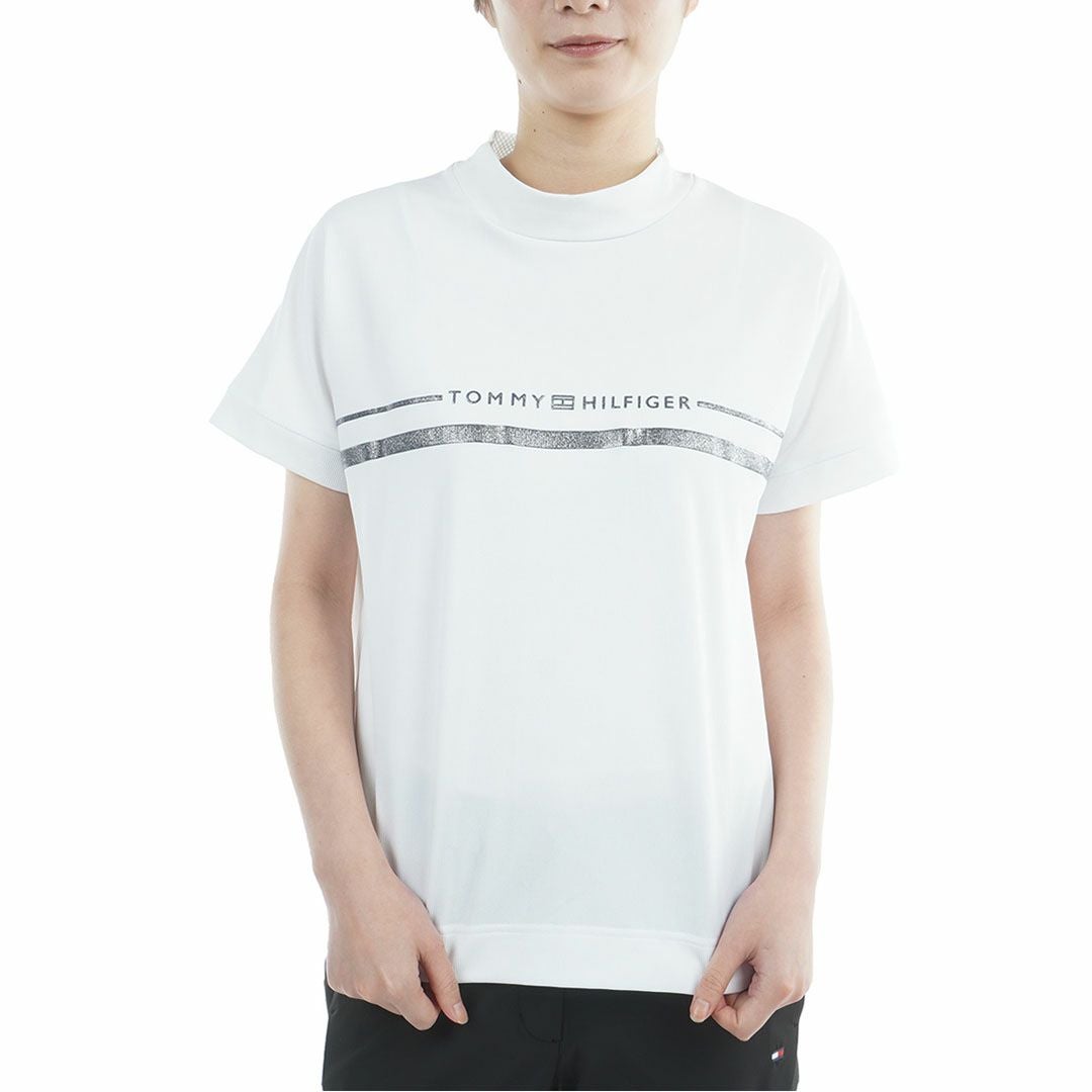 トミー ヒルフィガー ゴルフ TOMMY HILFIGER GOLF レディース ワッフルリラックス モックネックシャツ THLA628 ホワイト