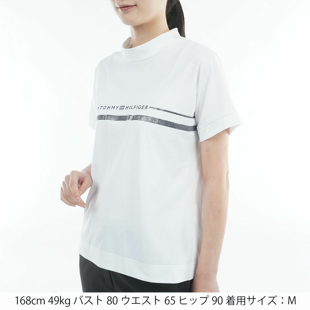 トミー ヒルフィガー ゴルフ TOMMY HILFIGER GOLF レディース ワッフルリラックス モックネックシャツ THLA628 ホワイト