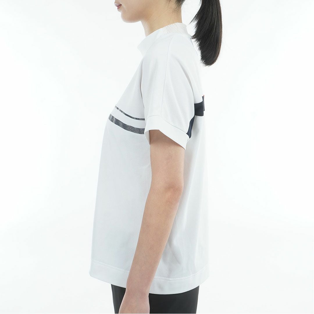 トミー ヒルフィガー ゴルフ TOMMY HILFIGER GOLF レディース ワッフルリラックス モックネックシャツ THLA628 ホワイト