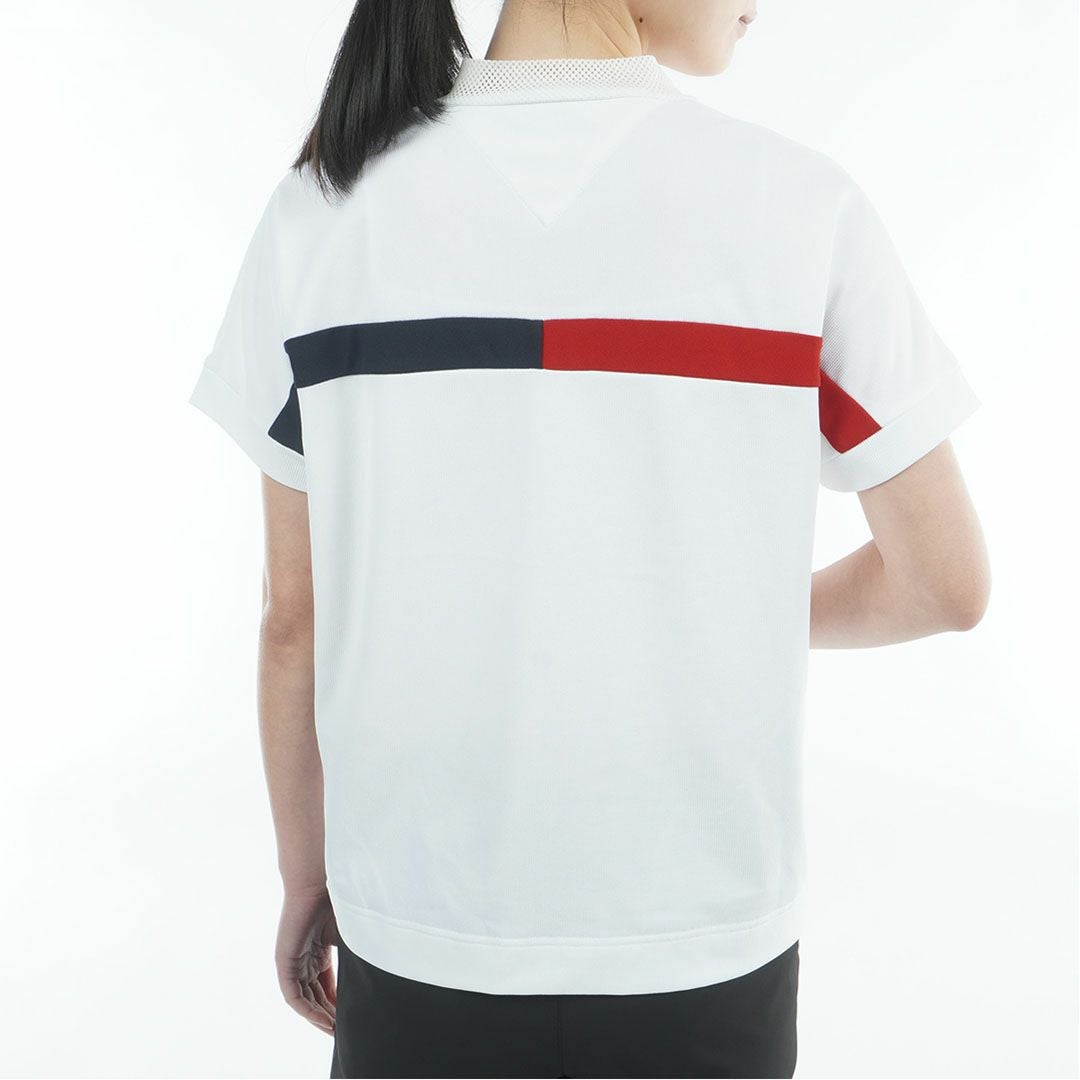 トミー ヒルフィガー ゴルフ TOMMY HILFIGER GOLF レディース ワッフルリラックス モックネックシャツ THLA628 ホワイト