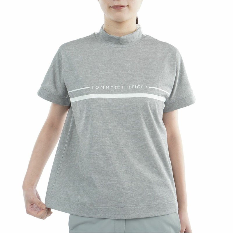 トミー ヒルフィガー ゴルフ TOMMY HILFIGER GOLF レディース ワッフルリラックス モックネックシャツ THLA628 グレー
