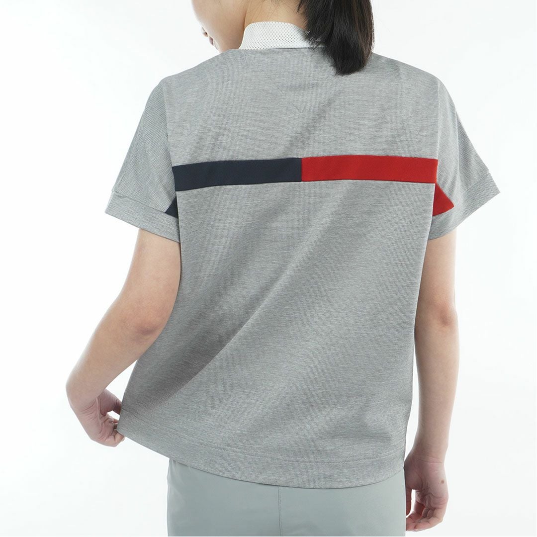 トミー ヒルフィガー ゴルフ TOMMY HILFIGER GOLF レディース ワッフルリラックス モックネックシャツ THLA628 グレー
