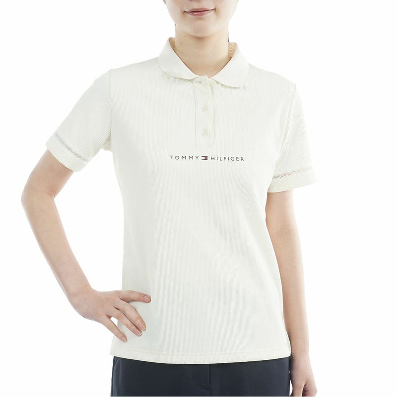 トミー ヒルフィガー ゴルフ TOMMY HILFIGER GOLF レディース ストレッチコードピケ ポロシャツ THLA629 オフホワイト