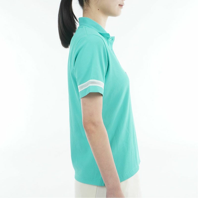 トミー ヒルフィガー ゴルフ TOMMY HILFIGER GOLF レディース ストレッチコードピケ ポロシャツ THLA629 ブルーグリーン