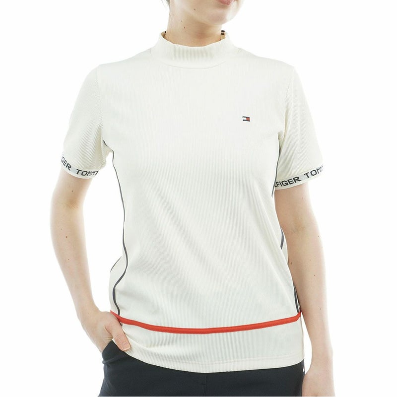 トミー ヒルフィガー ゴルフ TOMMY HILFIGER GOLF レディース ストレッチコードピケ モックネックシャツ THLA630 オフホワイト