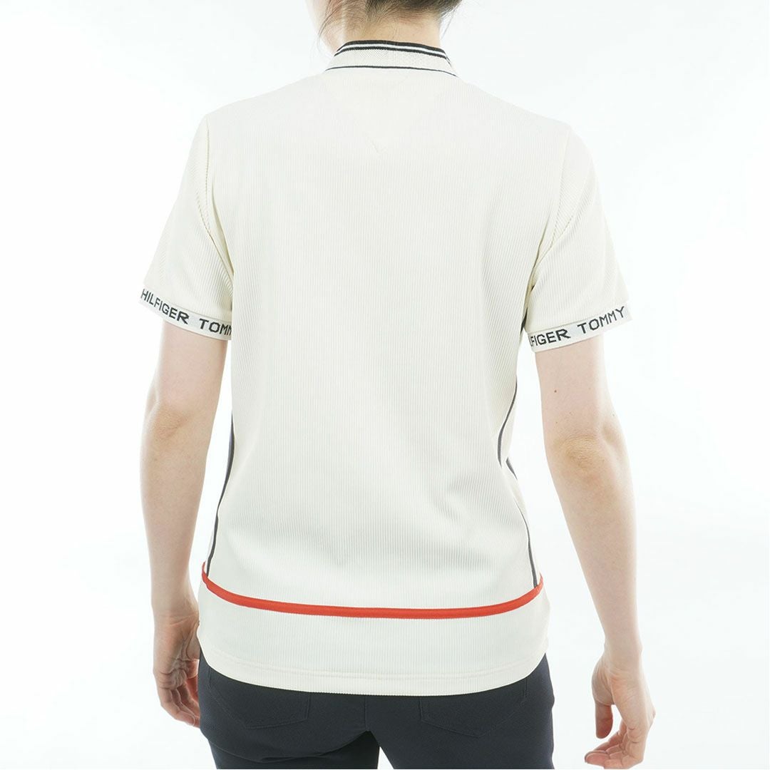 トミー ヒルフィガー ゴルフ TOMMY HILFIGER GOLF レディース ストレッチコードピケ モックネックシャツ THLA630 オフホワイト