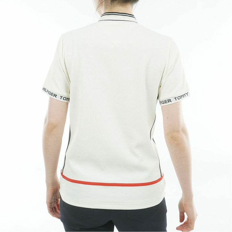 トミー ヒルフィガー ゴルフ TOMMY HILFIGER GOLF レディース ストレッチコードピケ モックネックシャツ THLA630 オフホワイト