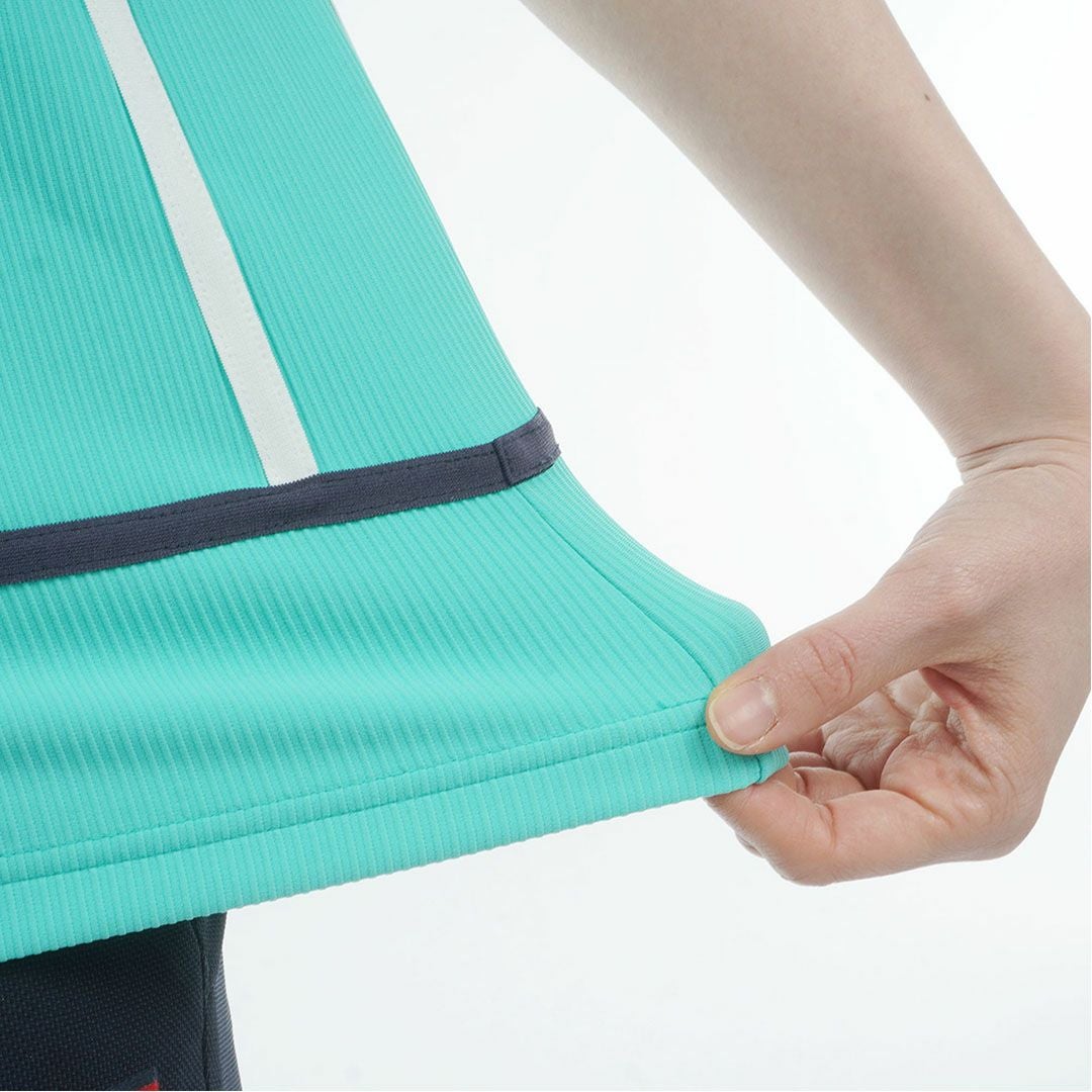 トミー ヒルフィガー ゴルフ TOMMY HILFIGER GOLF レディース ストレッチコードピケ モックネックシャツ THLA630 ブルーグリーン