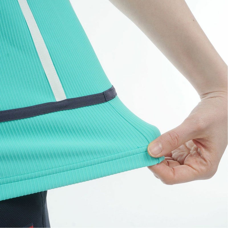 トミー ヒルフィガー ゴルフ TOMMY HILFIGER GOLF レディース ストレッチコードピケ モックネックシャツ THLA630 ブルーグリーン