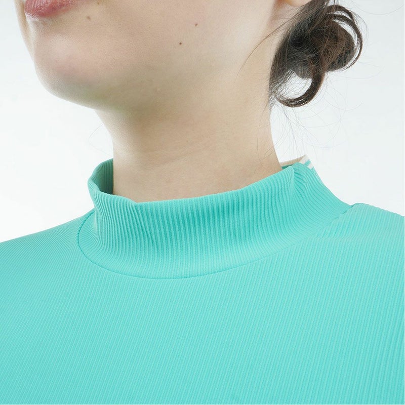 トミー ヒルフィガー ゴルフ TOMMY HILFIGER GOLF レディース ストレッチコードピケ モックネックシャツ THLA630 ブルーグリーン