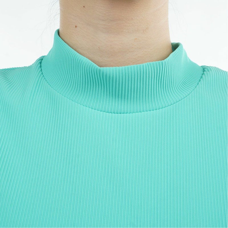 トミー ヒルフィガー ゴルフ TOMMY HILFIGER GOLF レディース ストレッチコードピケ ノースリーブモックシャツ THLA631 ブルーグリーン