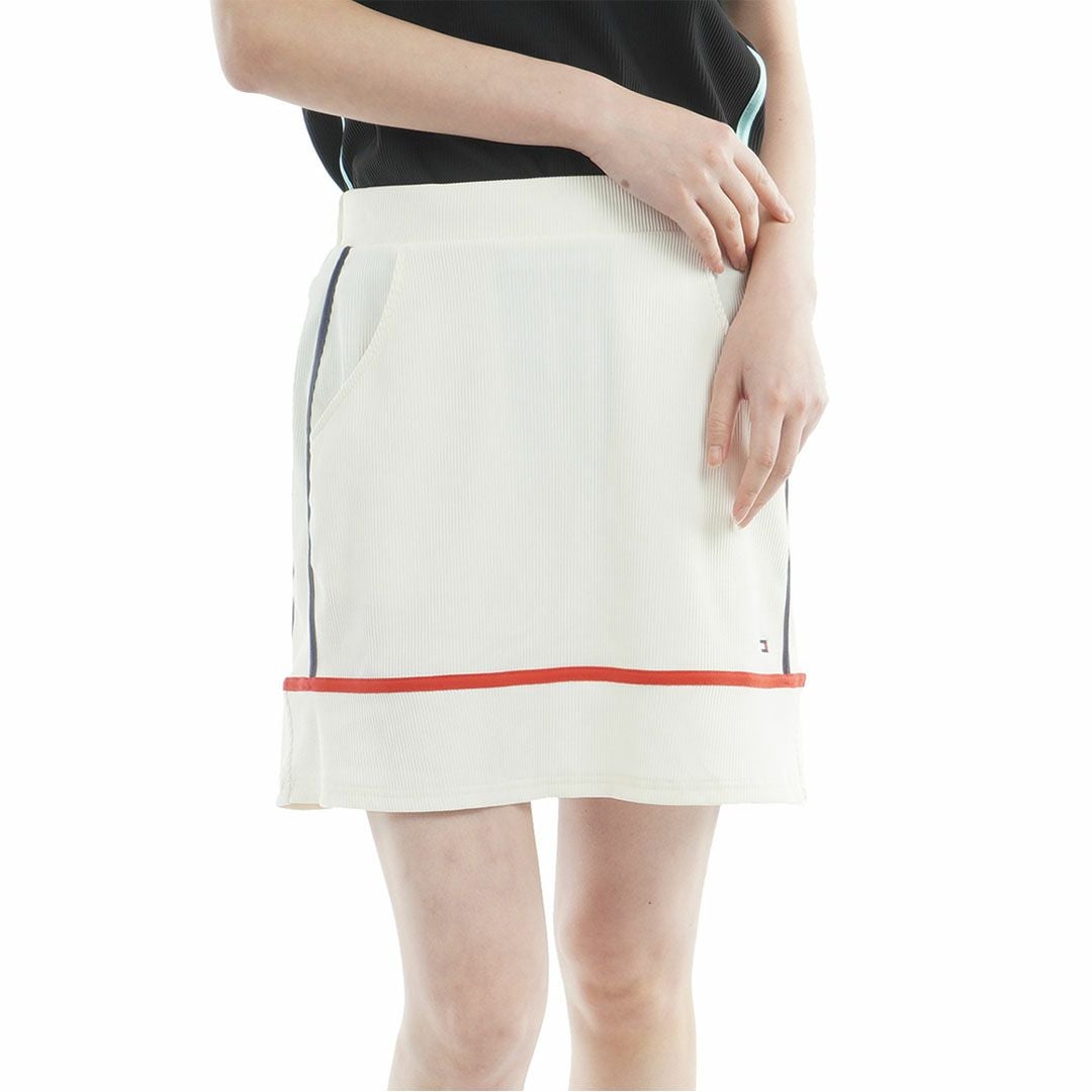 トミー ヒルフィガー ゴルフ TOMMY HILFIGER GOLF レディース ストレッチコードピケ スカート THLA632 オフホワイト