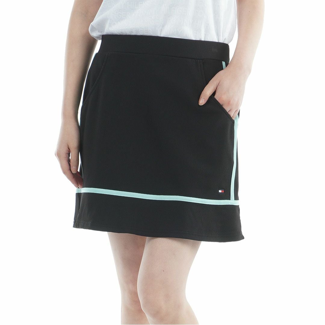 トミー ヒルフィガー ゴルフ TOMMY HILFIGER GOLF レディース ストレッチコードピケ スカート THLA632 ブラック