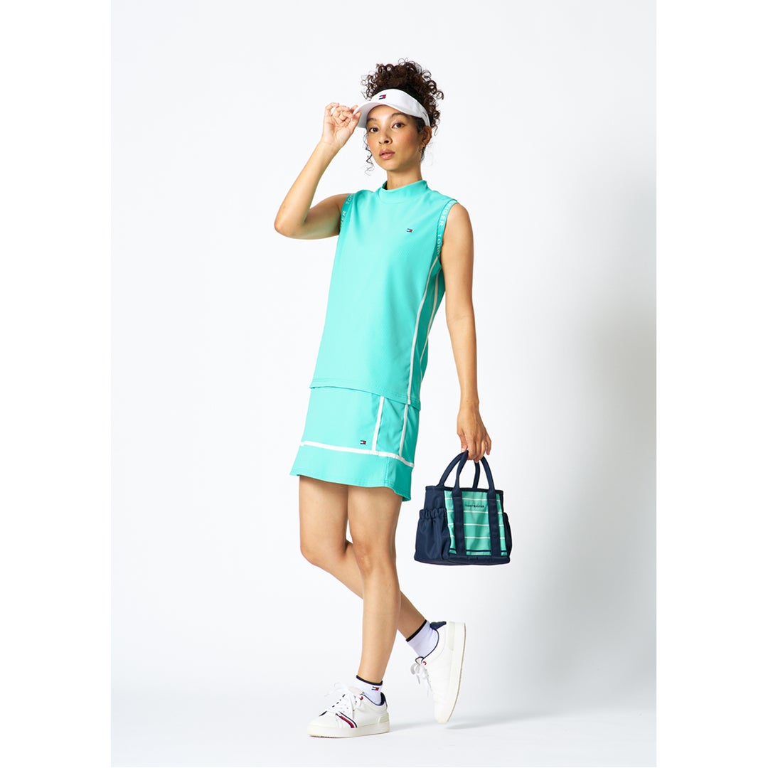 トミー ヒルフィガー ゴルフ TOMMY HILFIGER GOLF レディース ストレッチコードピケ スカート THLA632 ブルーグリーン