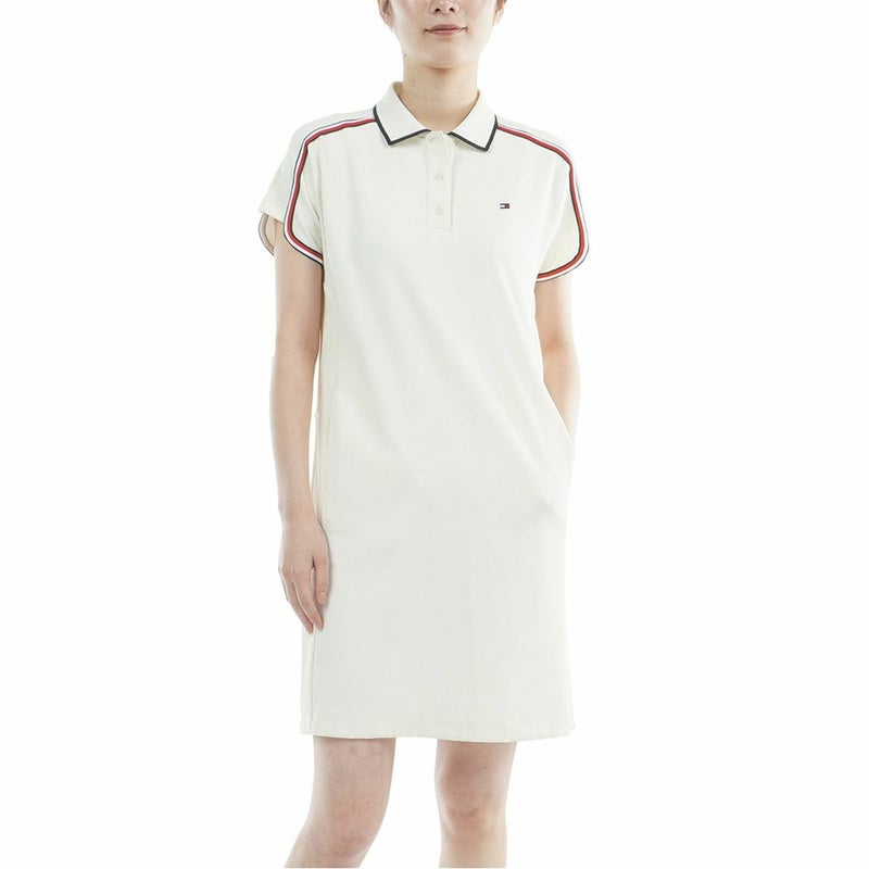 Tommy Hilfiger Golf トミーヒルフィガーゴルフ レディース ゴルフウェア 半袖 ワンピース オフホワイト