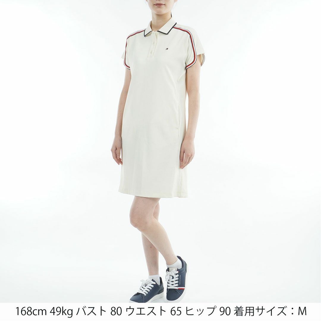 Tommy Hilfiger Golf トミーヒルフィガーゴルフ レディース ゴルフウェア 半袖 ワンピース オフホワイト 詳細1