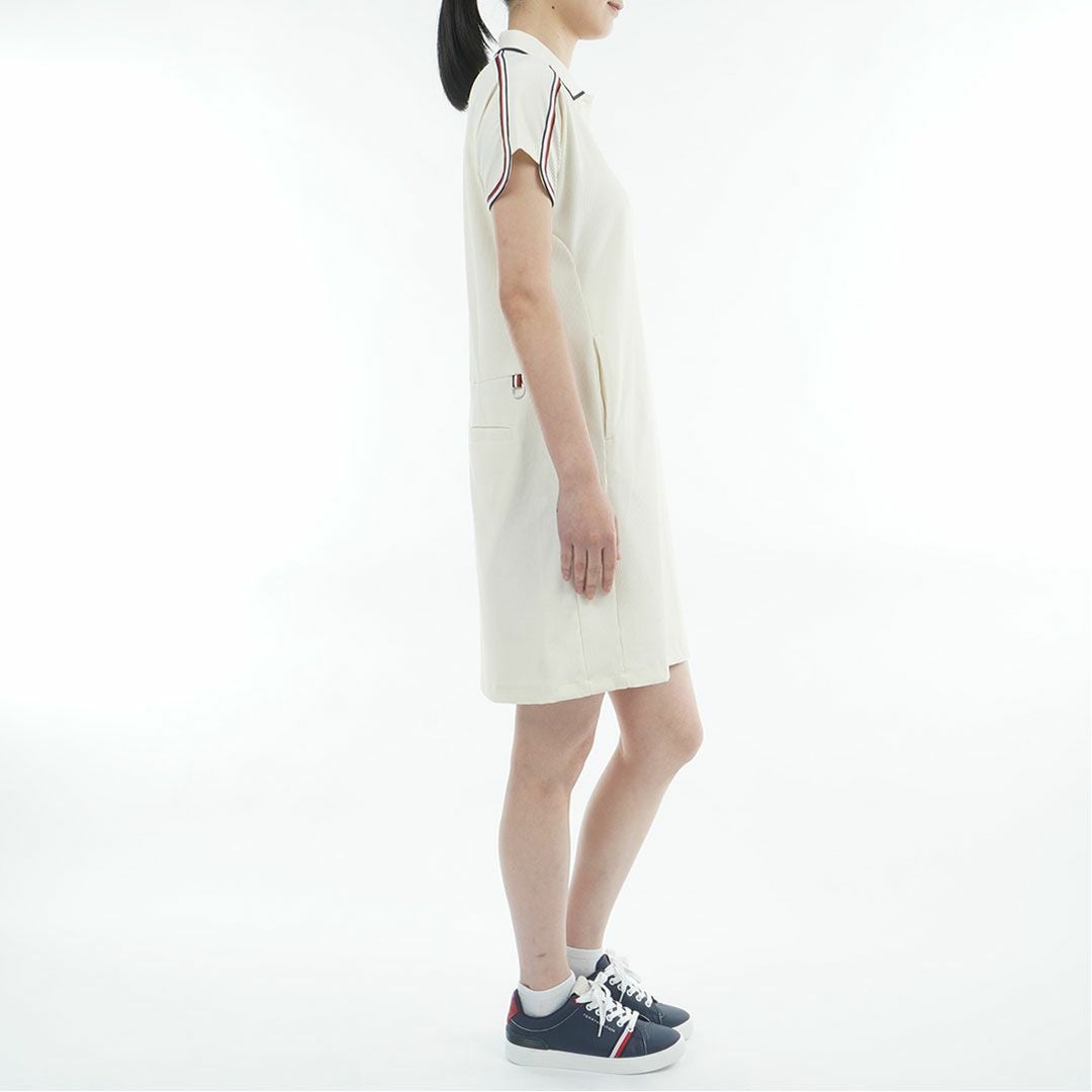 Tommy Hilfiger Golf トミーヒルフィガーゴルフ レディース ゴルフウェア 半袖 ワンピース オフホワイト 詳細4