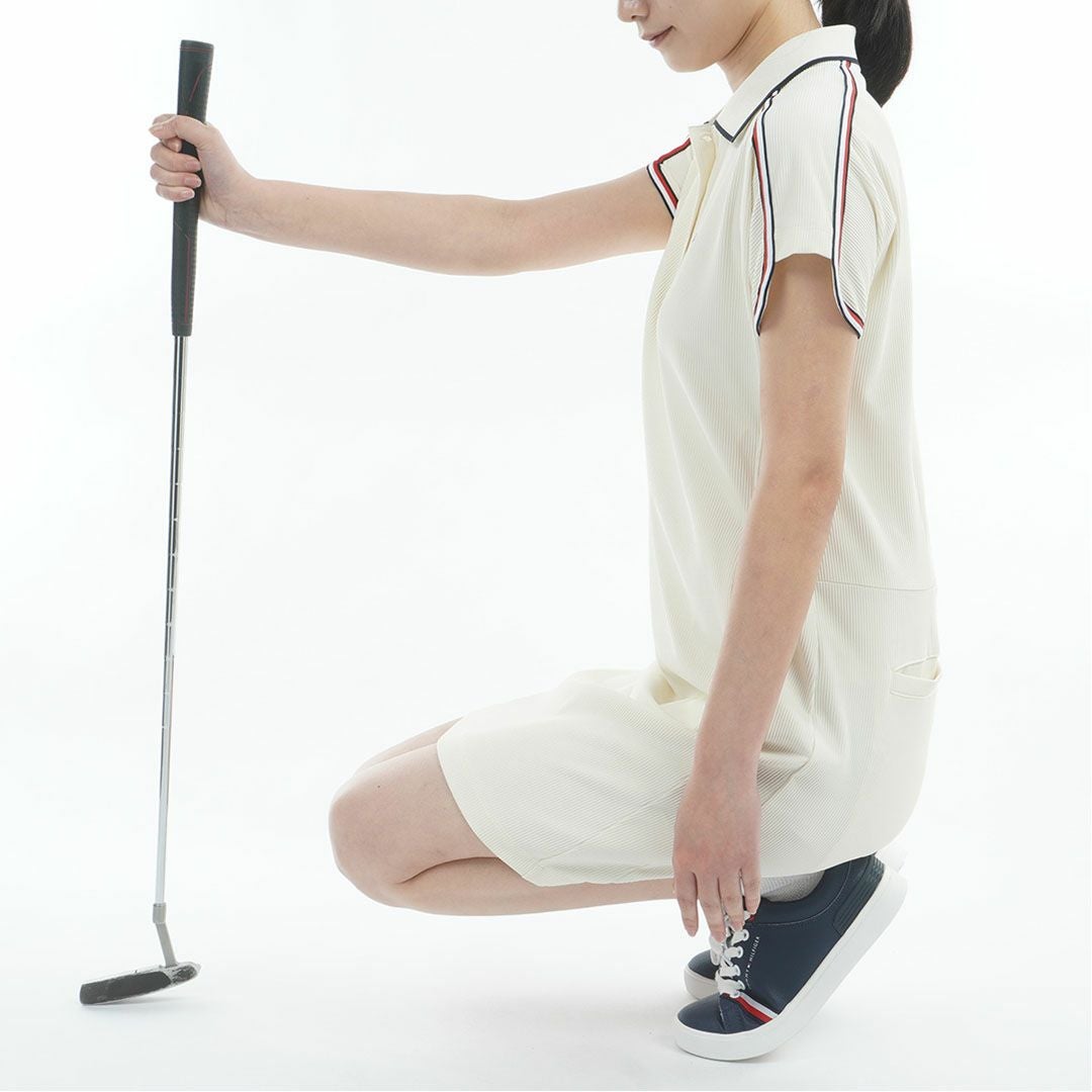 Tommy Hilfiger Golf トミーヒルフィガーゴルフ レディース ゴルフウェア 半袖 ワンピース オフホワイト 詳細5