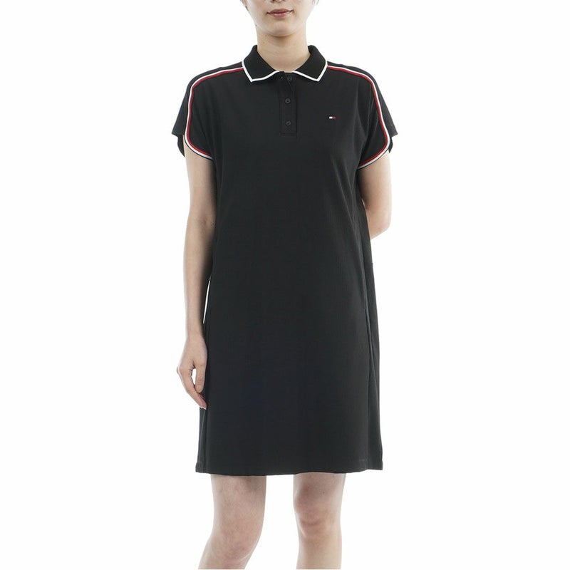 Tommy Hilfiger Golf トミーヒルフィガーゴルフ レディース ゴルフウェア 半袖 ワンピース ブラック