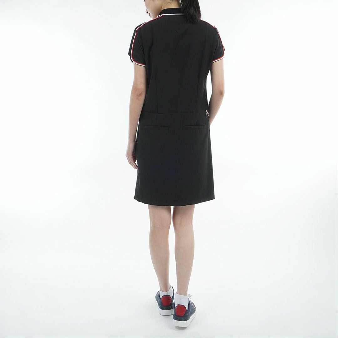 Tommy Hilfiger Golf トミーヒルフィガーゴルフ レディース ゴルフウェア 半袖 ワンピース ブラック 詳細2