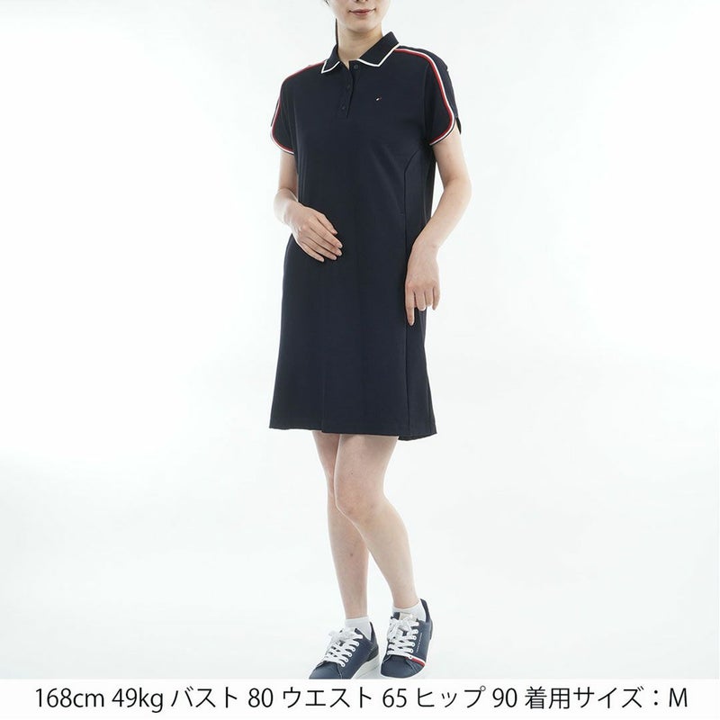 Tommy Hilfiger Golf トミーヒルフィガーゴルフ レディース ゴルフウェア 半袖 ワンピース ネイビー 詳細1